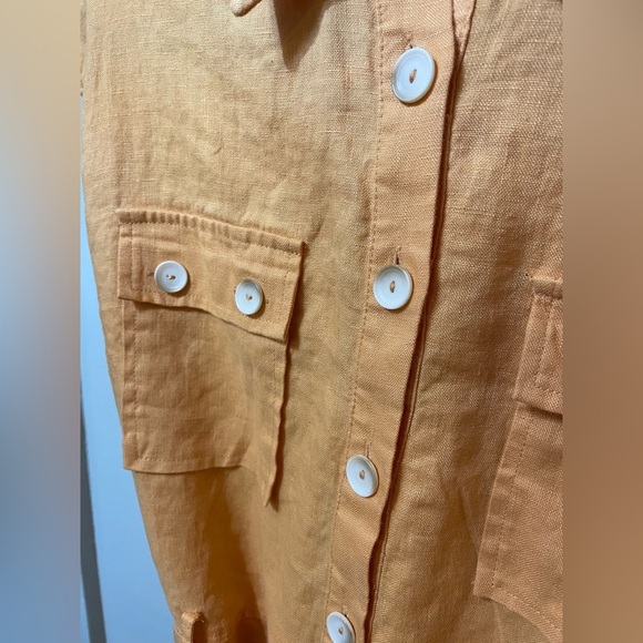 100% Linen Mango Shirty Dress - Picture 7 of 7